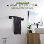 KOKOSIRI 12-Inch Single Towel Bar, Bathroom Kitchen Towel Holder, Wall Mounted SUS304 Stainless Steel Towel Rack, Matte Black, B4003BK-L12 - color: Matte Black, size: 12-Inch