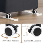 Goodpick Laundry Basket with Wheels, 100L Rolling Laundry Hamper with Lid Clothes Hampers with Removable Wash Bag Large Clothes Basket for Bedroom, Bathroom, Black - color: Black, size: 100L (17.3"L x 13"W x 29.5"H)