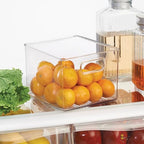 iDesign Pantry Storage Bin with Handles for Kitchen Cabinets or Fridge - Set of 2 - Clear - Made in USA - style: Pack of 2