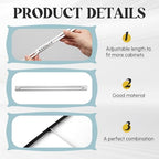 12 Pcs Metal Adjustable File Cabinet Rails Set Include 8 Hanging File Rail Clips 4 Cabinet Dividers Bars Suitable for Cabinets with Drawer Thickness Less Than 1/8 Inch (Silver,25 Inch-46 Inch) - color: Silver, size: 25 Inch-46 Inch