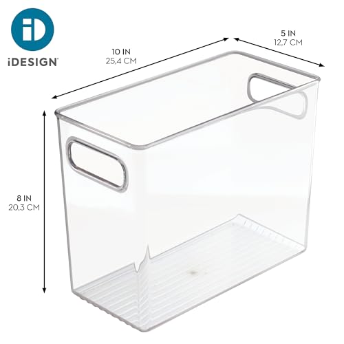 iDesign Pantry Bin with Handles - Storage Bin for Cabinets, Fridge, or Freezer - Clear - Made in USA - size: Extra Large