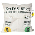 ZUYUROU Dad Gifts, 2-Pocket Dad's Spot Throw Pillow Covers 18 x 18 Inch + Engraved Bottle Opener, Dad Gifts from Daughter Son，Birthday Christmas Thanksgiving Day Gifts for Papa Stepdad - color: Dad