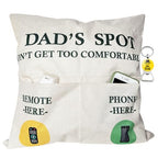 ZUYUROU Dad Gifts, 2-Pocket Dad's Spot Throw Pillow Covers 18 x 18 Inch + Engraved Bottle Opener, Dad Gifts from Daughter Son，Birthday Christmas Thanksgiving Day Gifts for Papa Stepdad - color: Dad