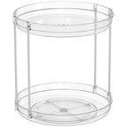 2 Tier Lazy Susan Turntable for Cabinet,Countertop,Pantry,9.5"W Spinning Seasoning Organizer,Double Rotating Kitchen Spice Rack Organizer and Condiments,Medicine,Vitamin Bottle Organizer Carousels,1Pc - size: 9.5"W-2Tier-1 Pack