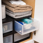 IRIS USA 6 Qt. Plastic Drawer Storage Organizer Stacking Drawers, 2-Pack, Stackable Unit with Sliding Drawer for Bedroom Kitchen Under Sink Pantry Craft Room Bathroom Dorm Office, Black - size: 6 Qt - 2 Pack