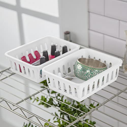 Sterilite 16058024 Mini Storage Tray, White, 24-Pack