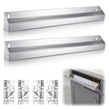 2 Set 25 Inch Stainless Steel Sink Drawer Tip Out Tray Kit Include Tip-Out Sink Trays and Hinges Large Pull Out Storage Organizer for Kitchen Bathroom Base Cabinets - size: 25 Inch
