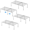 Kitchen Cabinet Expandable Shelf Organizers Set of 4, Adjustable Metal Wire Pantry Storage Shelves, Plate Dish Organizer Rack for Cabinets, Cupboard, Counter, Freezer, Countertop, Chrome