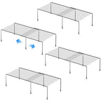 Kitchen Cabinet Expandable Shelf Organizers Set of 4, Adjustable Metal Wire Pantry Storage Shelves, Plate Dish Organizer Rack for Cabinets, Cupboard, Counter, Freezer, Countertop, Chrome