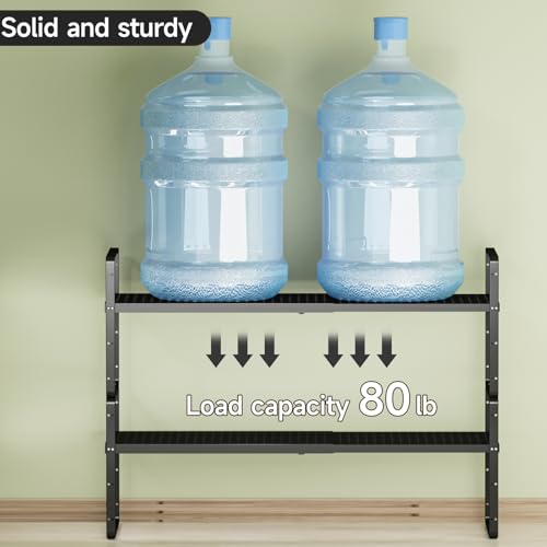 2Pack Expandable Cabinet Countertop Shelves 16.5-27’’L, Adjustable Metal Spice Rack Organizer, Stackable Kitchen Counter Storage Shelves Organizers for Cabinet Organization, Black - size: 2Pack-Special-10.2''Wx(16.5-27'')Lx9.6''H-Black