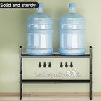 2Pack Expandable Cabinet Countertop Shelves 16.5-27’’L, Adjustable Metal Spice Rack Organizer, Stackable Kitchen Counter Storage Shelves Organizers for Cabinet Organization, Black - size: 2Pack-Special-10.2''Wx(16.5-27'')Lx9.6''H-Black