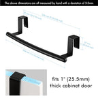 KES Over The Door Towel Rack, Over Cabinet Towel Bar Kitchen Bathroom Towel Holder Storage Dish Towel Holder, Over Cabinet Cupboard Door Towel Bar, Matte Black 2 Pack, KTH500S26-BK-P2 - color: Matte Black