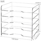 SANRUI Acrylic Desk File Organizer 5 Tier Letter Tray Paper Organizer with Handle for Office, Home, Classroom Clear Desk Organizer Document Holder - style: Enlarged File Tray 5 Tier