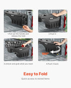 VEVOR Truck Bed Storage Box, Compatible with 2015-2020 Ford F150 R, Waterproof ABS Wheel Well Tool Box with Lockable Lid and Password Padlock, 6.6 Gal/25 L Truck Bed Toolbox, Passenger Side, Black - size: Passenger Side, style: F150