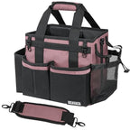 SCAVATA Compact Wearable Cleaning Caddy, Small Cleaning Caddy Supplies Organizer with Handle & Shoulder Straps for Housekeepers, Under Sink & Car Cleaning Tool Organizers Bag (LotusPink) - color: LotusPink
