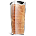 Tafura Bread Container - 5.8 Liter BPA Free Plastic Bread Box - Container/Holder for Homemade Loaves and Baked Goods with Black Airtight Lid