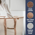 CleverMade Collapsible Laundry Caddy – Foldable Laundry Hamper & Tote, XXL 64L Pop-Up Laundry Basket with Handles, Space-Saving Laundry Organizer for Home, Dorm, Closet & Travel, 2 Pack - LUXE Mocha - color: LUXE Mocha