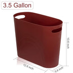 rejomiik Small Trash Can, 3.5 Gallon Slim Garbage Can Plastic Waste Basket with Handles Container Bin for Narrow Spaces Bathroom, Bedroom, Kitchen, Office at Home, Red - color: Red, size: 1 pack