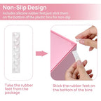 Vtopmart 4 Pack Small Clear Stackable Storage Drawers, Acrylic Bathroom Makeup Organizer, Plastic Storage Bins For Vanity, Undersink, Kitchen Cabinets, Pantry, Home Organization,Pink - style: 4pack-Pink