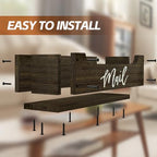 White Wooden Mail Organizer Countertop (Brown + White) - color: Brown + White