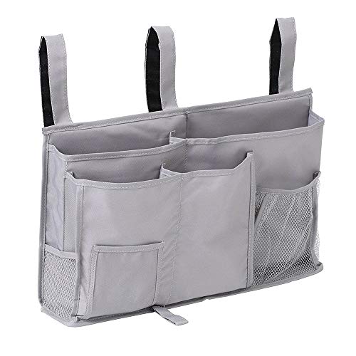Bunk Bed Organizer - Bedside Storage Caddy with Pocket, Hanging Organizer for Camp, Dorm, Room, Hospital Bed Rail and More (Grey) - color: A-Gray
