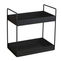 2 Tier Bathroom Counter Organizer, Standing Vanity Organizer Shelf for Bathroom Storage Organization, Countertop Skincare Makeup Organizers Holder, Black