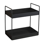 2 Tier Bathroom Counter Organizer, Standing Vanity Organizer Shelf for Bathroom Storage Organization, Countertop Skincare Makeup Organizers Holder, Black