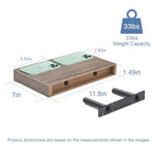 Floating Shelves for Wall, Bathroom Shelves Over Toilet, Wall Shelves & Book Shelf, Hanging Shelf, Modern Wooden Wall-Mounted Small Floating Shelves, 12x7x1.5 in (Smoke Gray, Set of 4) - color: Smoke Gray, size: 12"(set of 4)