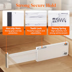 Lifewit 5 Pack 4" High Drawer Dividers 28-43.5cm/11-17" Adjustable Drawer Organizer for Clothes/Utensils, Expandable Drawer Separator in Dresser/Kitchen/Bedroom/Office Organization & Storage White - size: 4"H, 11-17"L