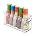 iDesign Slim Clear Plastic Stackable Storage Bin, Tall Narrow Organizer for Kitchen or Pantry - style: Pack of 1
