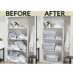 Rubbermaid Cleverstore 74 Qt Clear Storage Bins with Lids and Nesting Tray, 4-Pack, Stackable, BPA-Free, Made in USA - size: 74 Qt - 4 Pack w/ Trays