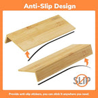 AMBIRD Bamboo Spice Drawer Organizer with Non-slip Mat,4 Tier - 2 Set Jar Spice Rack Tray From 9.5''to 19'', Seasoning Organizer for Kitchen,Cabinet,Drawers,Countertop - size: 8 Pcs x 9.5'' W, style: Natural