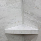Palisade Vinyl Waterproof Corner Shower Shelf in Polar Frost - color: Polar Frost