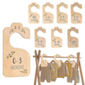 Baby Closet Dividers - 8pcs Wooden Double-Sided Baby Clothes Size Divider Organization for Infant Baby Clothes to 24 Months