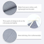 Cinaci 2pcs Cotton Pram Stroller Caddy Baby Crib Hanging Organizers Storage Pockets Nappy Diaper Bags Bedside Pockets for Milk Bottle/Soothing Toys/Wipes (Gray+Purple Set) - color: Gray+Purple Set