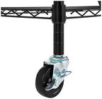 Amazon Basics 5-Shelf Heavy Duty Garage Shelving Storage Rack with 4" Wheel Casters, Adjustable Metal Wire Organizer, 300 lbs Per Shelf, 30" x 14" x 64.75", Black - color: Black