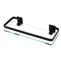 KES Bathroom Wall Shelf Aluminum Extra Thick Tempered Glass Rectangular 1 Tier Basket Wall Mounted Black, A4126A-BK - color: Black (1 Pack)
