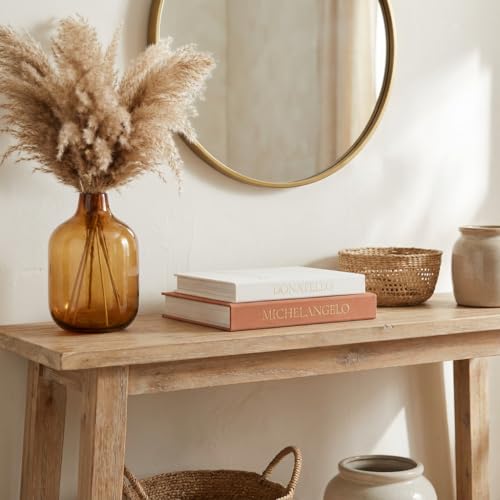 Aesthetic Faux Books for Home Decor (Set of 2) - Decorative Book Boxes with Hidden Storage - Ideal for Coffee Table, Living Room, Entryway & Bookshelf - Beige/Terracotta Linen - color: Beige-Terracotta