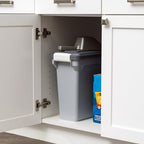 IRIS USA Dog Food Storage Container, Airtight Lid, 2-Cup Scoop, Up to 13 Pounds Pet Food Storage, Versatile Pet Food Bin, Treats, BPA Free, Gray/Dark Gray - color: Dark Gray
