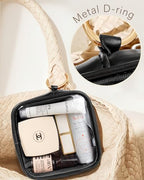 LETGO Clear Makeup Bags - TSA Approved Toiletry Bags with Zipper,Clear Toiletry Bag(Mini Black) - color: AA-Mini-Black