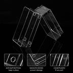 LotFancy Clear Drawer Organizers, 6'' x 3'' x 2'', Set of 3, Drawer Organizer Trays for Desk, Plastic Storage Bins for Bathroom, Makeup, Utensils, Stackable - size: 6x3x2''