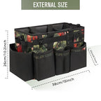 SCAVATA Wearable Cleaning Caddy, Cleaning Caddy Supplies Organizer with Handle & Shoulder Straps for Housekeepers, Under Sink & Car Cleaning Tool Organizers Bag with 4 Foldable Divider (GreenBush) - color: GreenBush
