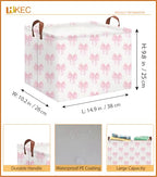 Rectangle Storage Basket with Handles,Collapsible Storage Bin,Books Box,Gift Basket(Shimmer Bowknot) - color: Shimmer Bowknot