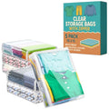 Houseables Sweater Bags Moth Proof, Clothing Storage Bags, with Zipper, Sweater Storage, Clear Zippered Organizers, Clothes, Blanket, Linen, Bedding, Quilt, Vinyl Plastic Protectors, 18x15x4”, 5 Pack. - size: 18"x15"x4"