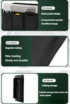 Sofa Armrest Caddy with Cup Holder – Non-Slip Couch Organizer with Storage Pockets for Remote Control, Books, Snacks & Drinks | Foldable, Furniture-Safe for Movie Nights & Small Spaces