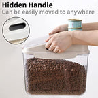 Fhiny 11LB Dog Food Storage Container, Airtight Pet Treat Bin Translucent Dry Food Grain Storage Barrels Sealed Bucket Moisture-Proof Plastic Cat Puppy Food Bin with Seal Locking Lid Keep Fresh - size: L:10"L x 7.5"W x 10"H