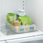YouCopia RollOut Fridge Caddy BPA-Free Clear Rolling Refrigerator Organizer Bin with Adjustable Dividers and Handles, 9" Wide - size: 9" Wide