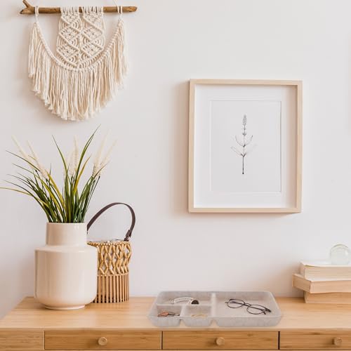 Welaxy Drawer Organizer tray 4 Compartments Nordic Cereal Natural Felt Divider for closet kitchen home office aesthetic wabi-sabi Scandinavian-chic hygge sleek lifestyle (Oatmeal) - color: Oatmeal