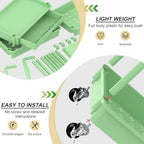Goovilla 4 Tier Rolling Utility Cart Organizer with Removable Drawer, Stable and Sturdy Green Rolling Storage Carts with 2 Lockable Wheels for Bathroom, Kitchen, Snack, Craft, Makeup, Baby Essentials - size: 4 Tier, style: Green