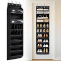 8 tiers Door Shoe Organizer, Multifunction Over the Door Hanging Shoe Rack with Oxford Fabric Deep Pockets, 66.9 x 16.5 x 5.9 Inches Storage Organizer (Black)